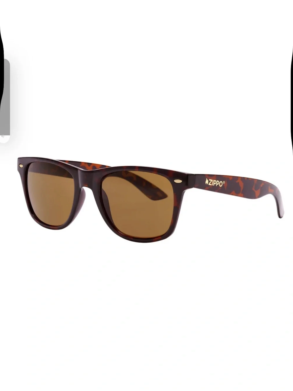 Zippo Angular Polarized Tortoiseshell Sunglasses - Brown Lenses